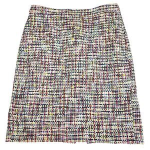 J. Crew Colorful Tweed Midi Skirt